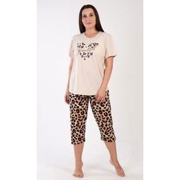 Dámské pyžamo kapri Beautiful - béžová