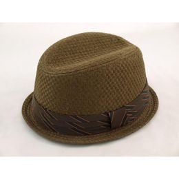 Klobouk trilby fedora hnědý