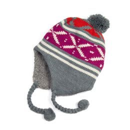 Klasická ušanka - šedá