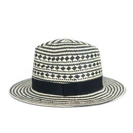 Dámský letní elegantní klobouk - černobílý