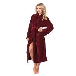 Dámský dlouhý savý župan se šálovým límcem TAMPA vínová