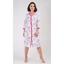 Dámské domácí šaty s tříčtvrtečním rukávem Elen - lososová