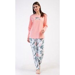 Dámské pyžamo dlouhé Melinda - lososová
