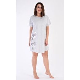 Dámská noční košile s krátkým rukávem Nicol - světle šedá