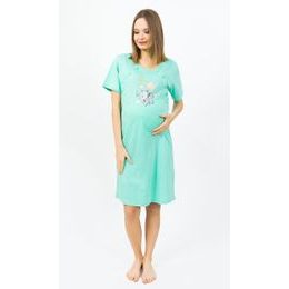 Dámská noční košile mateřská Slůně - zelená