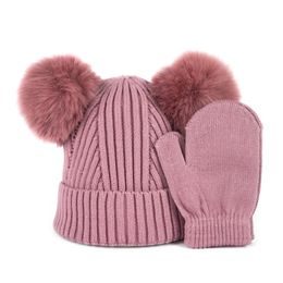 Čepice, palčáky - růžová