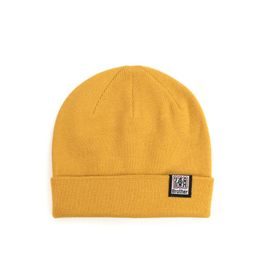 Čepice beanie dvojitá žlutá