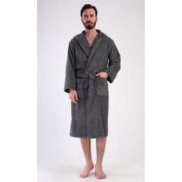 Pánský župan s kapucí Alex - tmavě šedá