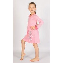 Dětská noční košile s dlouhým rukávem Myš s pampeliškou - světle lososová