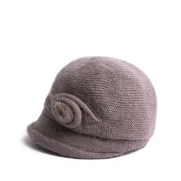 Angorský klobouk - tmavobéžový