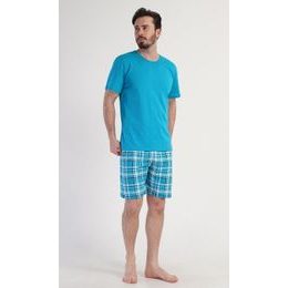 Pánské pyžamo šortky Motocycle - tyrkysová