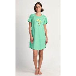 Dámská noční košile s krátkým rukávem Paula - zelená