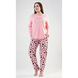 Dámské pyžamo dlouhé Simona - lososová