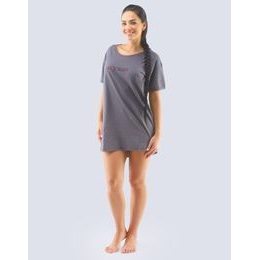 Dámské maxitriko s krátkým rukávem 19118P - tm. šedá černá