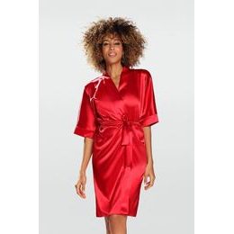 Saténový župan 100 červený