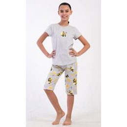 Dětské pyžamo kapri Včelky - šedá