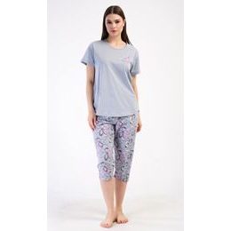 Dámské pyžamo kapri Miana - šedá