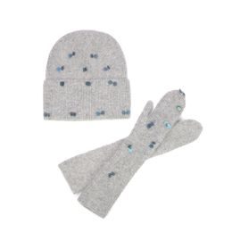 Čepice, rukavice - světlešedá