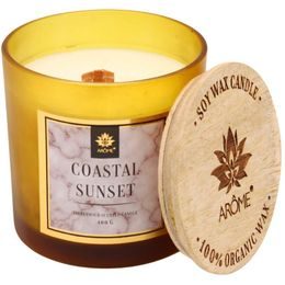 ARÔME Svíčka 400 g s dřevěným knotem a víčkem, Coastal Sunset