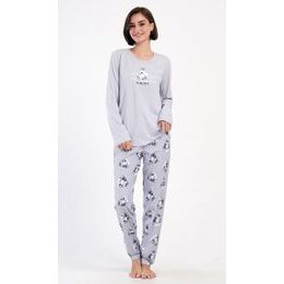Dámské pyžamo dlouhé Polar bear - šedá