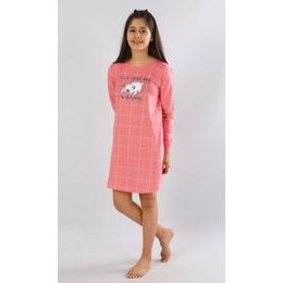 Dětská noční košile s dlouhým rukávem Ospalec - lososová