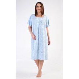 Dámská noční košile s krátkým rukávem Daniela - světle modrá