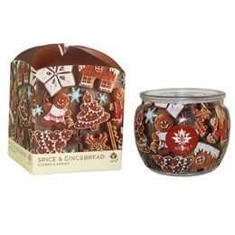 ARÔME Svíčka 90 g ve skle a flower boxu, Spice & Gingerbread