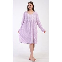 Dámská noční košile s dlouhým rukávem Julie - fialová