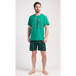 Pánské pyžamo šortky Outdoor - zelená