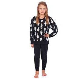 Dětské pyžamo Zuna černé se stromečky