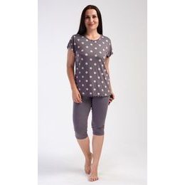 Dámské pyžamo kapri Puntík - hnědá