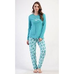 Dámské pyžamo dlouhé Denisa - mátová