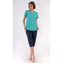 Dámské pyžamo kapri Kolibřík - mentolová
