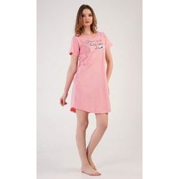 Dámské domácí šaty s krátkým rukávem Betty - lososová