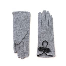 Klasické vlněné rukavice světle šedé