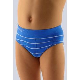 Chlapecké slipy GINA Bamboo bezešvé 21999P - atlantic bílá