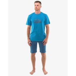 Pánské pyžamo krátké 79128P - měsíc petrolejová