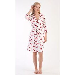 Dámský župan krátký Valentýna - jahodová