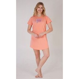 Dámská noční košile s krátkým rukávem Super girl - meruňková