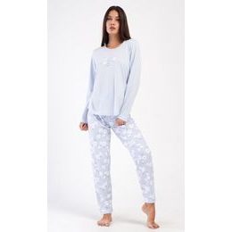 Dámské pyžamo dlouhé Nature - světle modrá