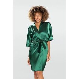 Saténový župan 100 zelený