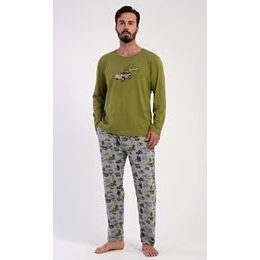 Pánské pyžamo dlouhé Adventure - khaki