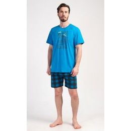 Pánské pyžamo šortky Outdoor - modrá