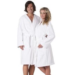 Unisex 3/4 bambusový župan kimono SAUNA bílá