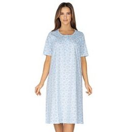Dámská noční košilka Pegy modrá s květy