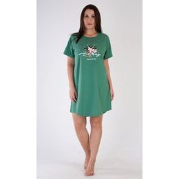 Dámská noční košile s krátkým rukávem Today is bautiful - smaragdová