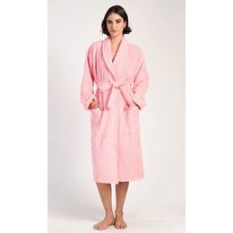 Dámský župan dlouhý se šálovým límcem Karolína - lososová