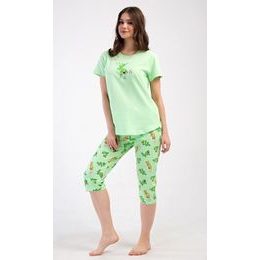 Dámské pyžamo kapri Ella - světle zelená