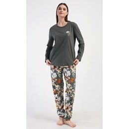 Dámské pyžamo dlouhé Mariana - khaki