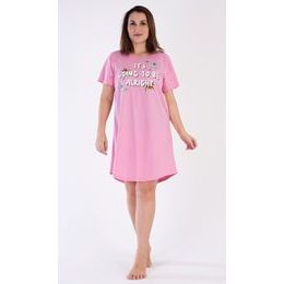Dámská noční košile s krátkým rukávem Sabina - lososová